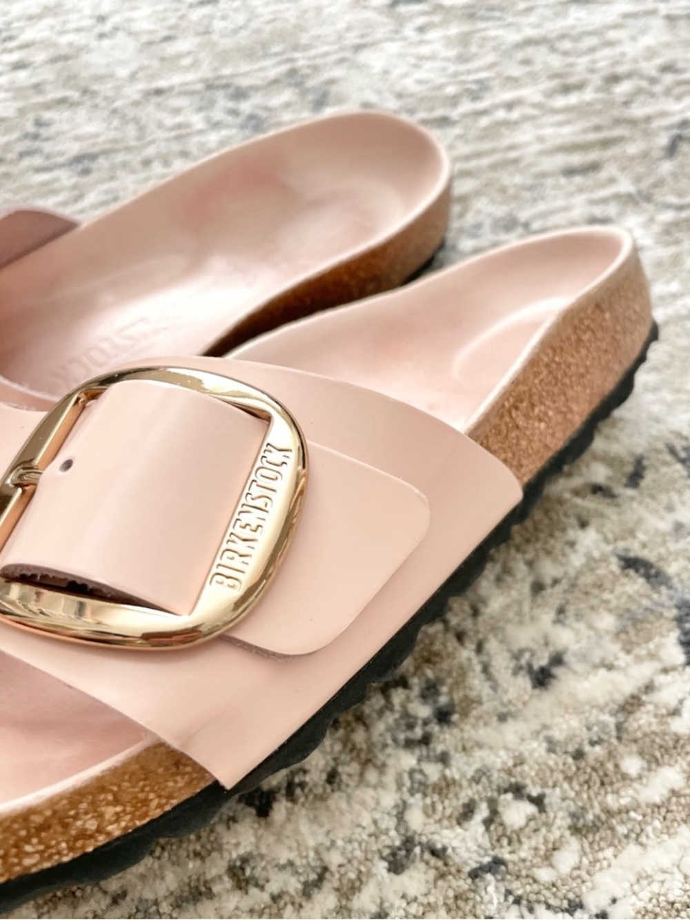 Birkenstock Madrid Big Buckle High Shine Light Rose Size 7 (38) Slide Sandals - Picture 5 of 11